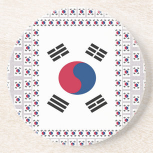 Vintage Südkorea Sandstein Untersetzer
