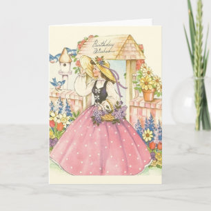 Vintage Südliche Belle Birthday Card Karte