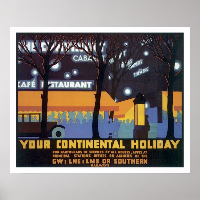 Vintage - Südliche Eisenbahn Poster (Vorne)