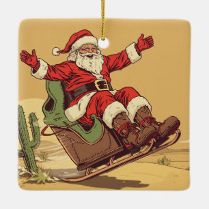 vintage südwestliche Weihnachten Keramikornament