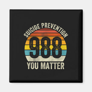 Vintage Suicide 788 Shirt Selbstmordprävention 988 Magnet