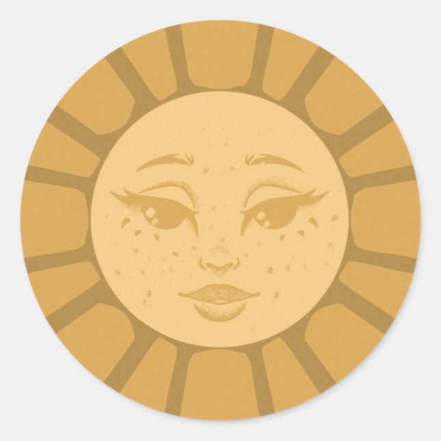 Vintage Sun Sticker (Vorderseite)