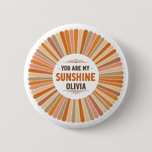Vintage Sunburst "Du bist mein Sonnenschein" Button