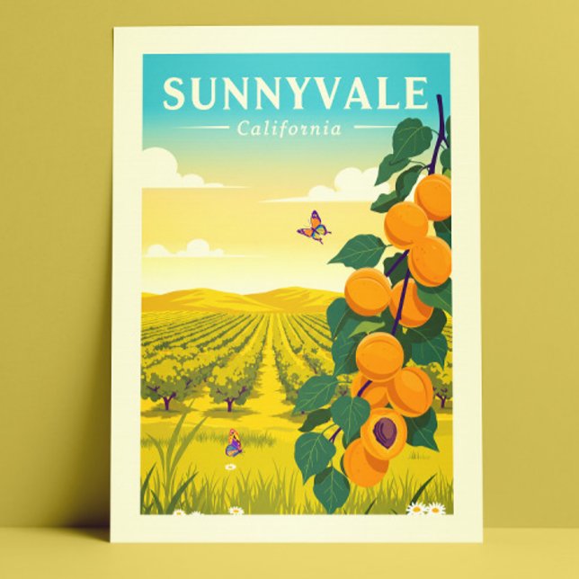 Vintage Sunnyvale California Postkarte (Von Creator hochgeladen)