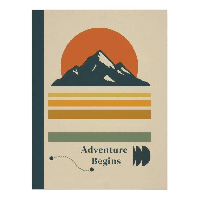 Vintage Sunset Poster (Vorderseite)