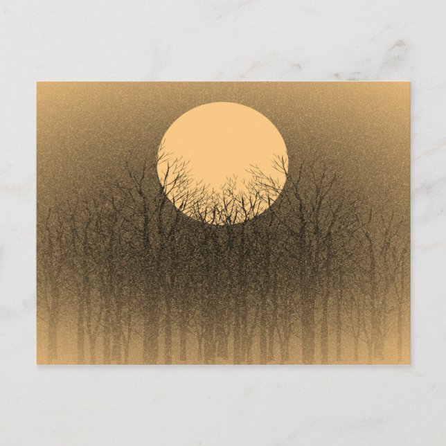 Vintage Sunset-Postkarten Postkarte (Vorderseite)