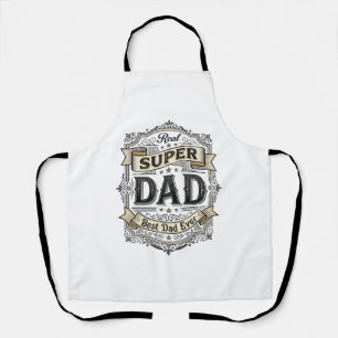 Vintage Super Dad Abzeichen Shirt Design_1 Schürze