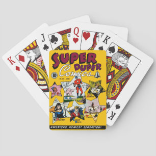 Vintage Superhelden-Comic Spielkarten