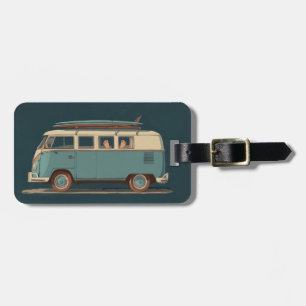 Vintage Surf Van – Retro Camper Design Gepäckanhänger