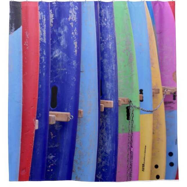 Vintage Surfboards Duschvorhang (Vorderseite)