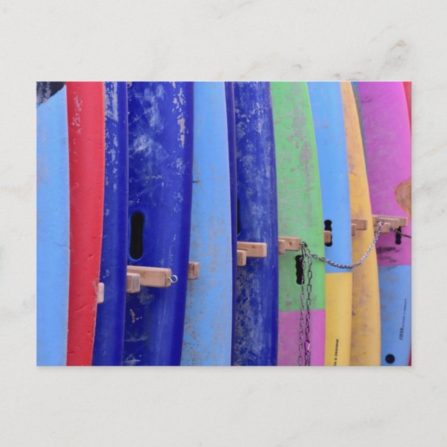 Vintage Surfboards Postkarte (Vorderseite)