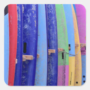 Vintage Surfboards Quadratischer Aufkleber