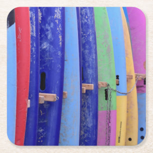 Vintage Surfboards Rechteckiger Pappuntersetzer