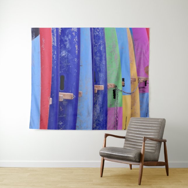 Vintage Surfboards Wandteppich (Beispiel (Horizontal))