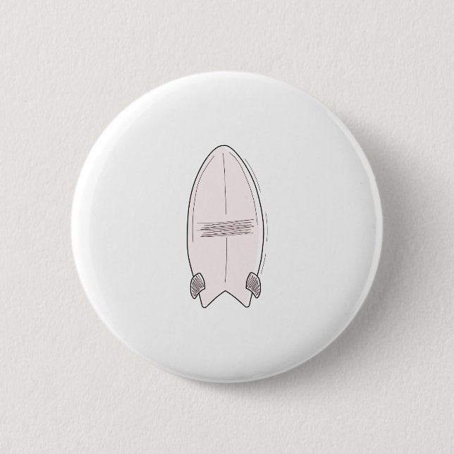 Vintage-Surfbrett Button (Vorderseite)