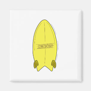 Vintage-Surfbrett Magnet