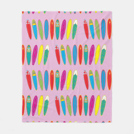 Vintage Surfbretter Fleecedecke