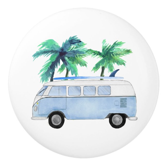 Vintage Surfbretter im Retro-Look Keramikknauf (Vorderseite)