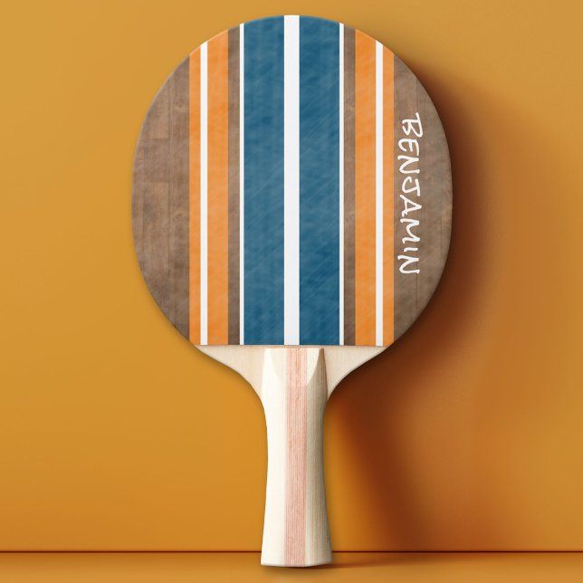 Vintage Surfbretter - subtiler Holzhintergrund Tischtennis Schläger (Custom Ping Pong Paddle)