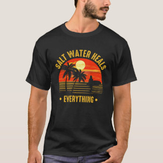 Vintage Surfer Retro Surfen Strand Sommerferien T-Shirt