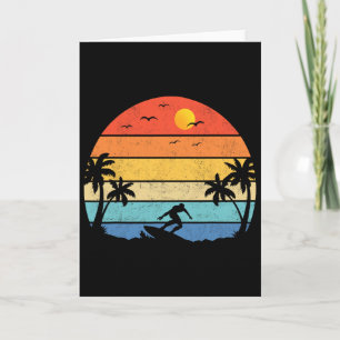 Vintage Surfer Retro Surfen Strand Surfen _1  Karte