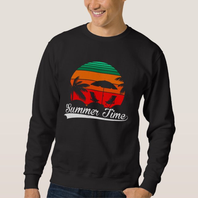 Vintage Surfer Retro Surfing Beach Summer Vacation Sweatshirt (Vorderseite)