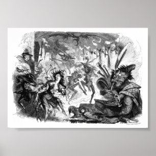 Vintage surreale Buchillustration Poster