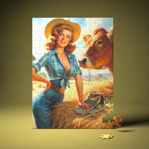 Vintage süße Cowgirl Pin-up