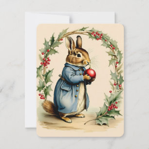 vintage süße Häschen Weihnachten