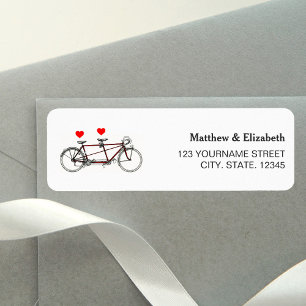 Vintage süße Tandem-Fahrrad-Hochzeit