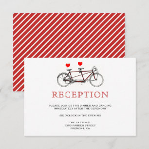 Vintage süße Tandem-Fahrrad-Rezeption Einladung