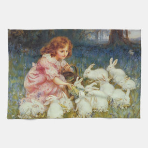 Vintage Süße Tier Ostern Geschirrtuch