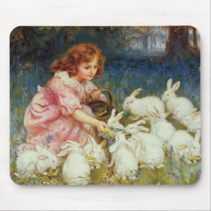 Vintage Süße Tier-Ostern Mousepad
