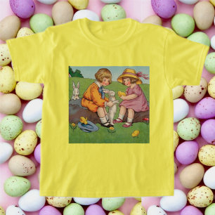 Vintage Süße Tier Ostern T-Shirt