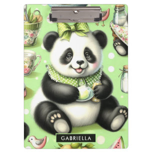 Vintage süßer Baby-Panda Klemmbrett