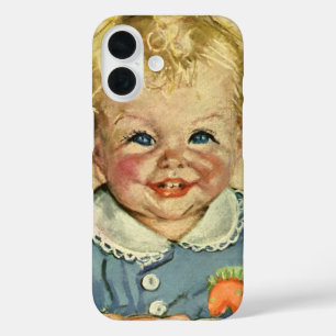Vintage süßes blondes skandinavisches Kind mit Loc iPhone 16 Hülle