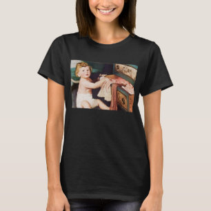 Vintage Süßes Kleinkind spielt mit Kleiderschrank T-Shirt
