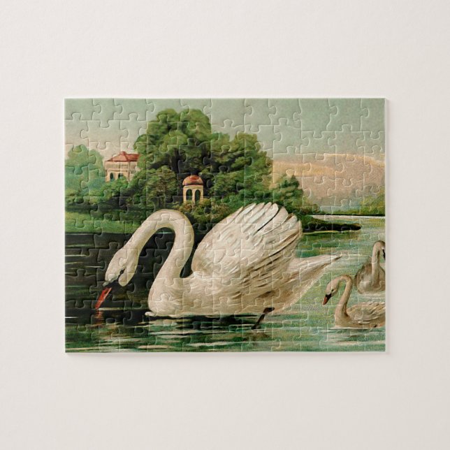 Vintage Swan im Lake (Horizontal)