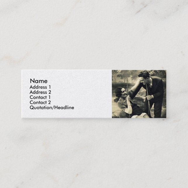 Vintage Swing Calling Card Telefonnummerkarte (Vorderseite)