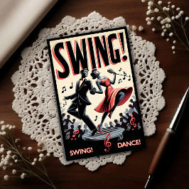 Vintage Swing Dance Night Postkarte