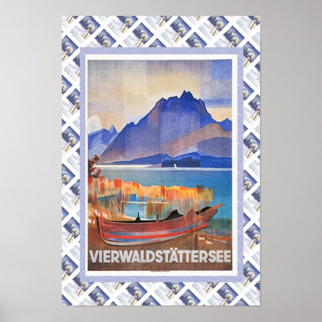 Vintage Swiss Railway Vierwaldstattersee Poster (Vorne)
