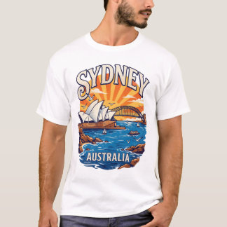 Vintage Sydney Australien Herren T-Shirt