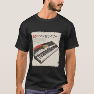 Vintage Synthesizer Analoger Synth Japanischer DJ  T-Shirt