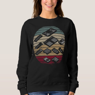 Vintage Synthesizer-Kollektion Retro Synthetischer Sweatshirt