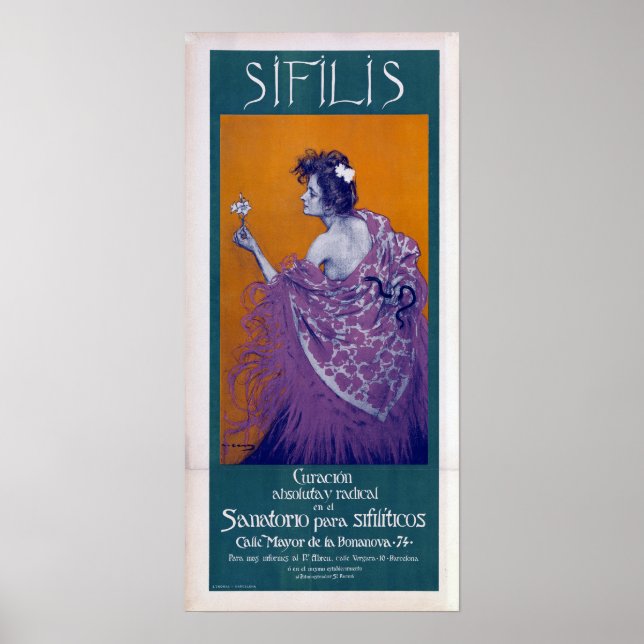 Vintage Syphilis Poster (Vorne)