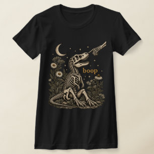 Vintage T-Rex Skelett Boop Gothic Dinosaurier T-Shirt