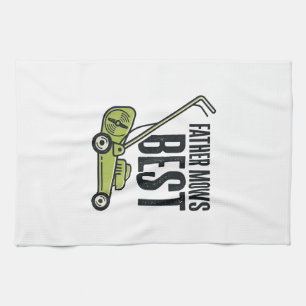Vintage-T-Shirt-Design für Rasenmäher: Vater mäht Geschirrtuch