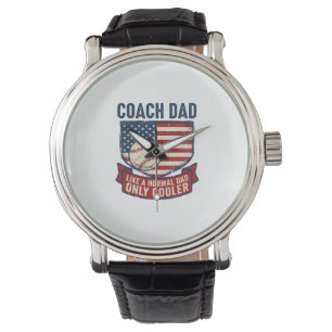 Vintage-T-Shirt-Design mit patriotischem Baseball- Armbanduhr
