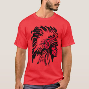 Vintage-T-Shirt mit indianischem Häuptling T-Shirt