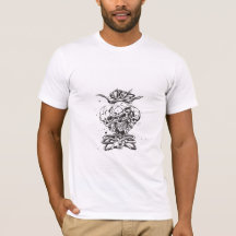 Vintage-T-Shirt mit Totenkopf und gekreuzten Geweh